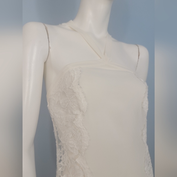 La Perla White halter neck silk and side lace panels size Medium - Picture 8 of 12